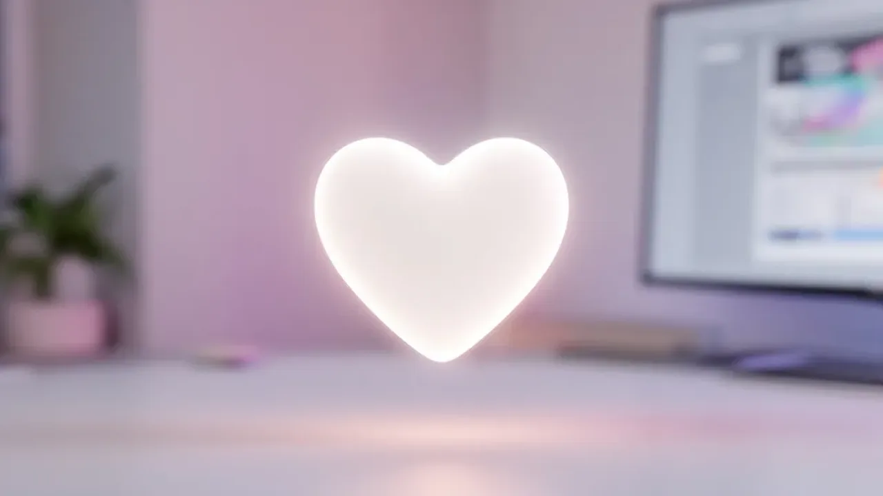 Białe serce co oznacza? Sprawdź znaczenie emoji 🤍 na Messengerze i online Cyfrowy symbol 🤍 na ciemnym tle wyjaśniający, białe serce co oznacza w komunikacji online.