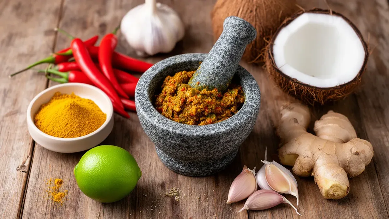 Co zamiast pasty curry? Praktyczny przewodnik kulinarny 2026 Składniki do przygotowania domowej pasty jako odpowiedź na pytanie co zamiast pasty curry w kuchni.