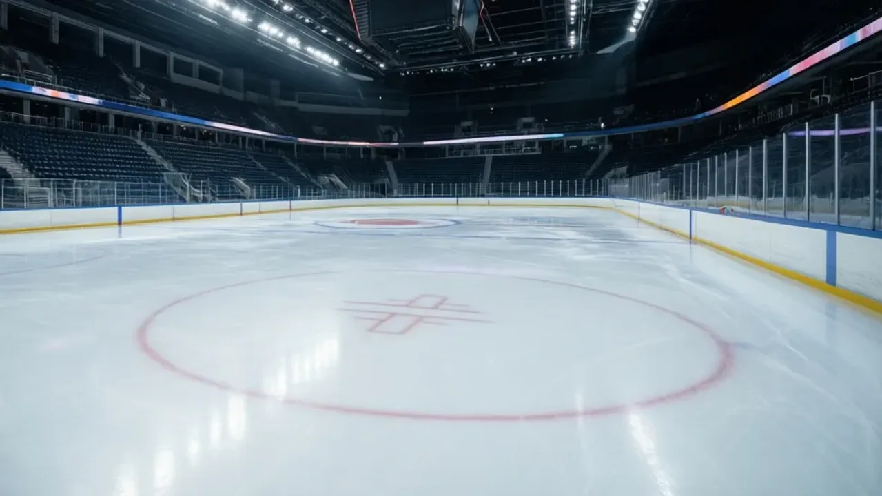 Lodowisko kryte Warszawa: sprawdzić lodowisko OSiR Targówek i łyżwy Nowoczesne lodowisko kryte Warszawa z idealnie gładką taflą lodową wewnątrz hali sportowej.