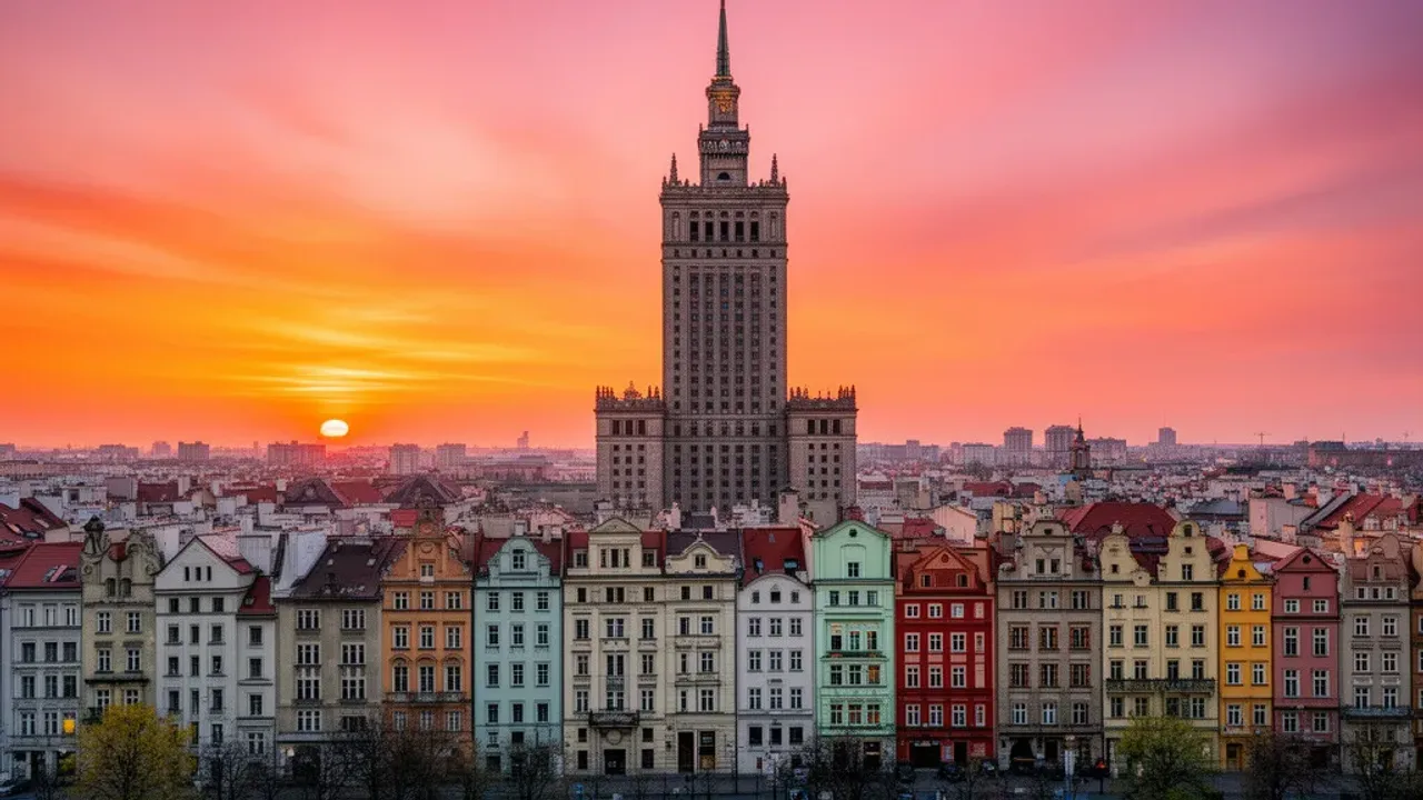 Warszawa w jeden dzień: jak zwiedzić stolicę w 1 dzień – plan wycieczki Panorama miasta z Pałacem Kultury i Starym Miastem – idealna propozycja na warszawa w jeden dzień.